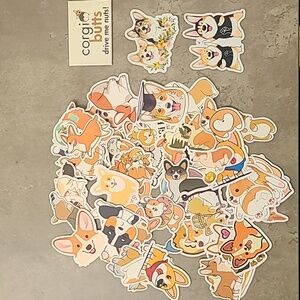 Corgi Dog Sticker Magnet Pack Bundle Stationary Teacher Fun Decorative Class Art